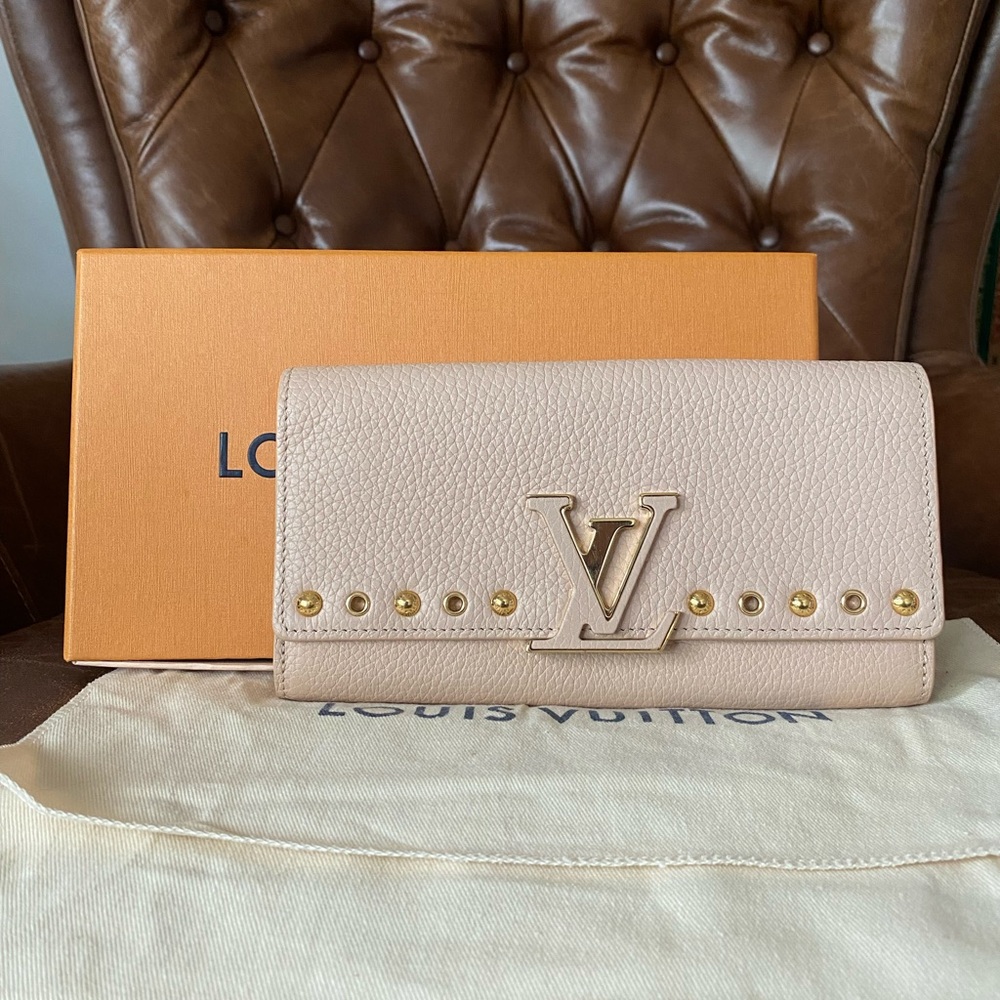 *SOLD* Louis Vuitton Capucines Wallet Leather with Embellished Detail